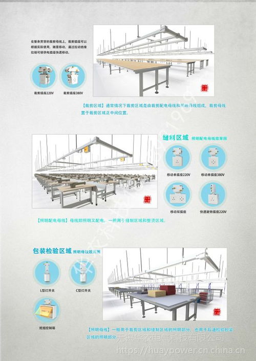 華衣電氣 工廠車間供電線槽導(dǎo)軌燈縫紉機(jī)照明照明橋架